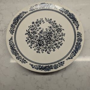 Blue and White Floral Dinner Plate